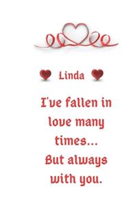 I love you Linda notebook/journal valentine gift