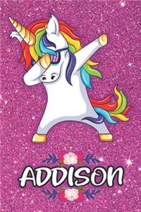 Addison - Dabbing Unicorn Notebook