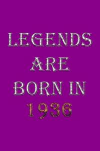 Legends Are Born In 1936 Notebook
