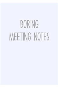 Boring Meeting Notes