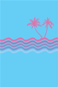 minimalist vaporwave aesthetic palm wave