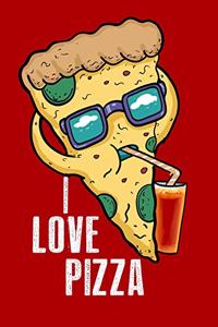 Pizza Slice Composition Notebook Summer Culture Vibe College Ruled Lined Pages(8.5X11)
