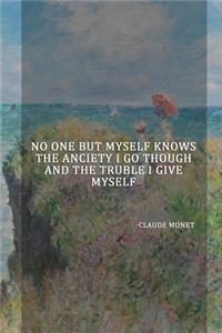 No One But Myself Knows The Anciety I Go Though And The Truble I Give Myself.