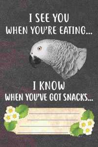 I See You When You're Eating I Know When You've Got Snacks Notebook Journal
