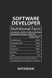 Nutritional Facts Software Developer Awesome Notebook