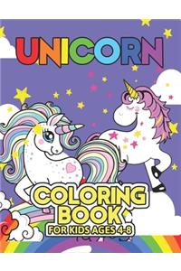 Unicorn Coloring Book for Kids Ages 4-8