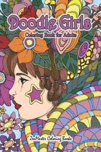 Doodle Girls Coloring Book of Adults