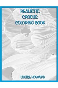 Realistic Crocus Coloring Book