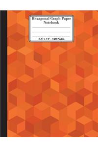Hexagonal Graph Paper Notebook. 8.5