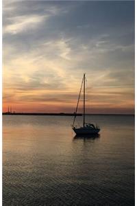 Sailing Boat at Sunset 200 Page Dot Grid Travel Journal
