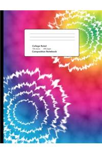 Rainbow Tie Dye Composition Notebook
