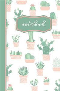 Cute Cactus Notebook for Girls