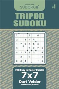 Tripod Sudoku - 200 Easy to Master Puzzles 7x7 (Volume 1)
