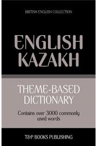 Theme-based dictionary British English-Kazakh - 3000 words