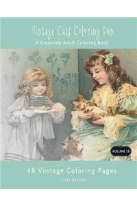 Vintage Cats Coloring Fun