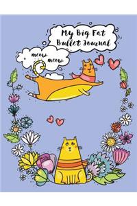 My Big Fat Bullet Journal for Cat Lovers Funny Flying Cartoon Cat 8
