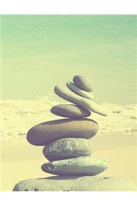 Meditation Rock Stack Lined Notebook Journal