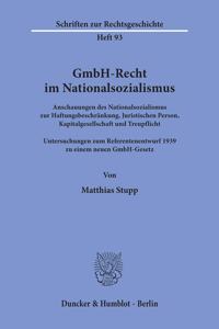 Gmbh-Recht Im Nationalsozialismus