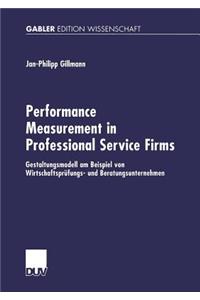 Performance Measurement in Professional Service Firms