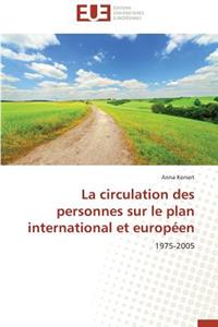 La Circulation Des Personnes Sur Le Plan International Et Europ�en