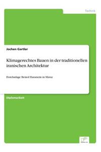 Klimagerechtes Bauen in der traditionellen iranischen Architektur