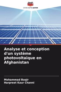 Analyse et conception d'un système photovoltaïque en Afghanistan