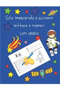 Sto imparando a scrivere lettere e numeri con spazio