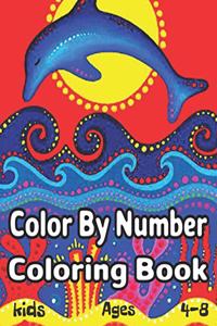 Color By Number Coloring Book Kids Ages 4-8