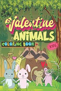 Valentine Animals Coloring Book