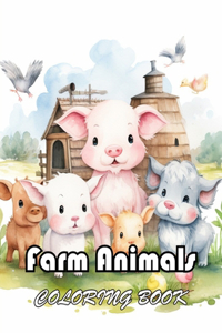 Farm Animals Coloring Book for Kids