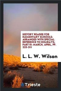 History Reader for Elementary Schools