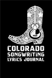 Colorado Songwriting Lyrics Journal