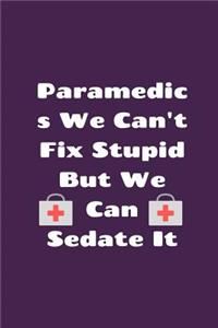 Paramedics We Can't Fix Stupid But We Can Sedate it