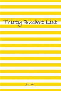 Thirty Bucket List Journal