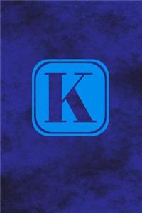 K - Single Letter Monogram Notebook