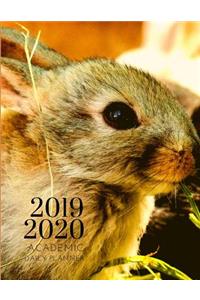 2019-2020 Academic Daily Planner Rabbit Bunny Organizer With Bible Sermon Notes