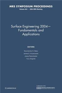Surface Engineering 2004 Fundamentals and Applications: Volume 843