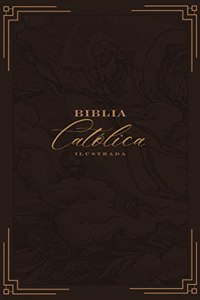 Biblia Católica, Ilustrada, Piel Genuina, Café, Comfort Print