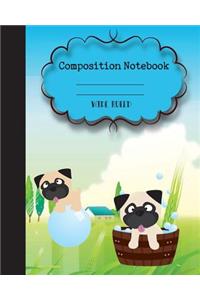 Wide ruled Composition Notebook 8