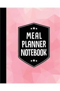 Meal Planner Notebook: Weekly Meal Planner Book - 50 Weeks Special Menu Record (Cute Pink Geometric)