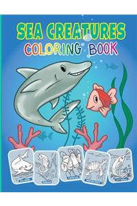 Sea Creatures and Ocean Animals Coloring Book for Kids