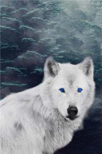 A Mystical White Arctic Wolf Illustration Journal
