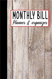 Monthly Bill Planner And Organizer