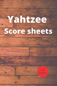 Yahtzee Scores Sheets