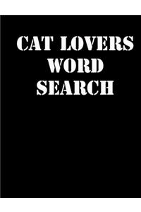 cat lovers word search