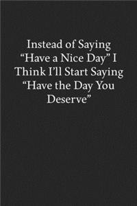 Instead of Saying 