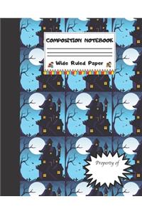 Composition Notebook Wide Ruled Paper
