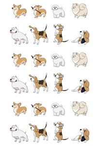 cute puppies design theme