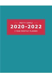 2020 2022 3 Year Monthly Planner