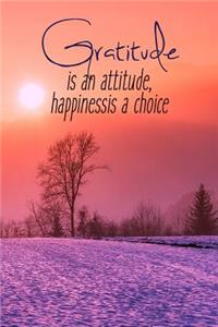 Gratitude is an attitude, happiness is a choice
